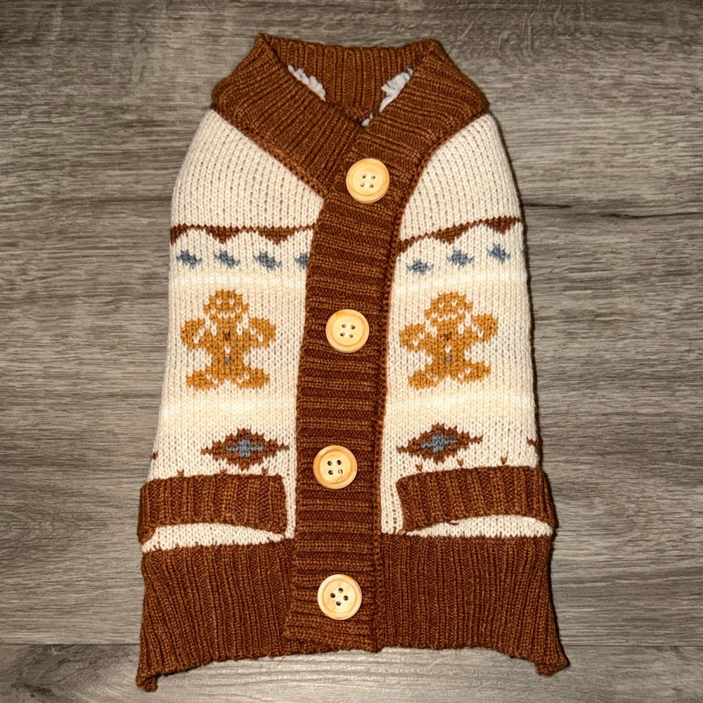 💜Firm Price💜Brown and Cream dog sweater